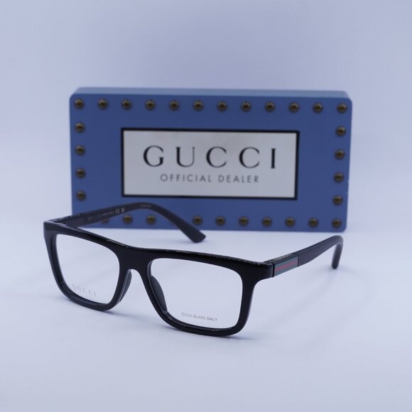 Gucci GG1737O 001 Rectangle Eyeglasses - Black 54mm - Picture 8 of 11